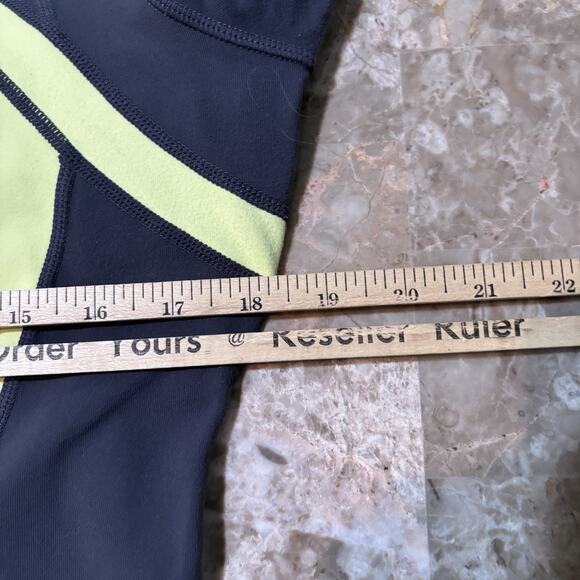 Lululemon Define Jacket Womens 12 Grey Yellow Neon Full Zip Thumb Holes Gym - Picture 6 of 9